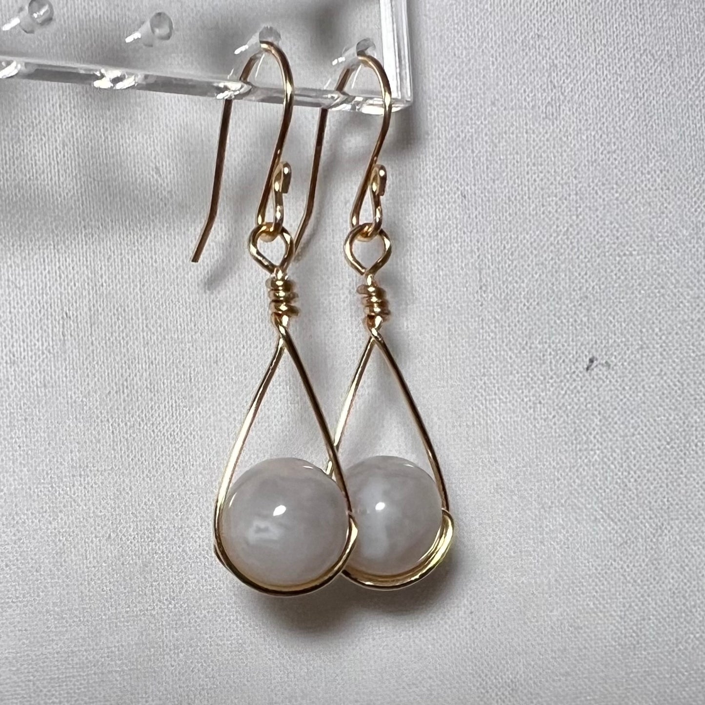 Agate Stone Teardrop Earrings