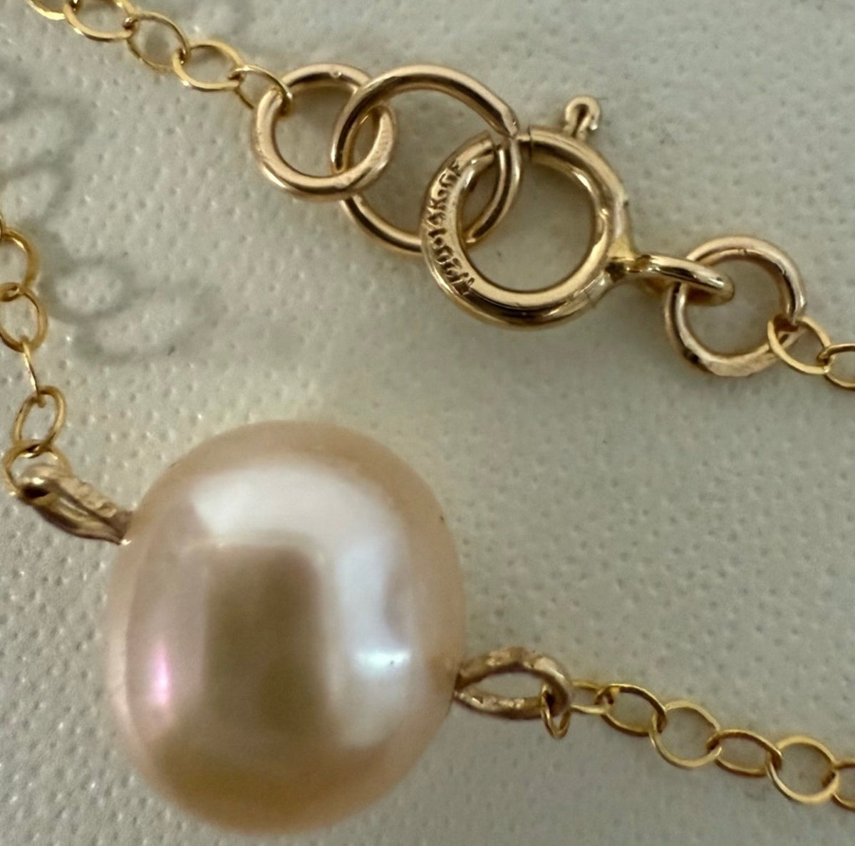 14k Gold-Filled Edison Pearl Pendant Minimalist Necklace