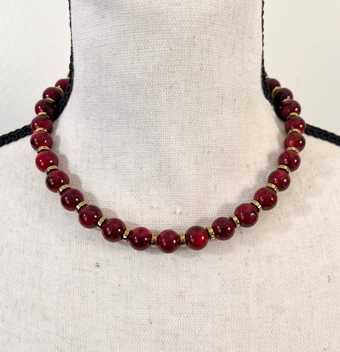 Red Quartz Collar Necklace