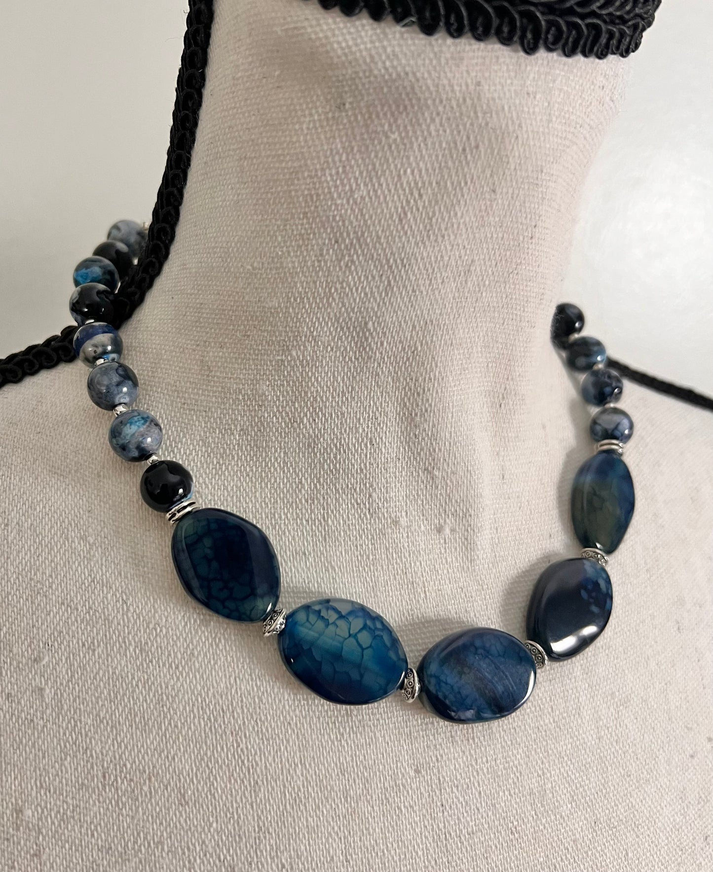 Crackle Agate Statement Necklace