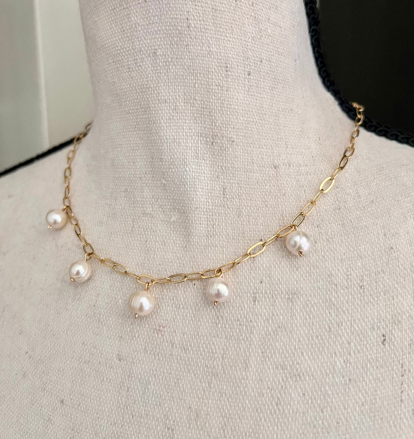 Freshwater Pearl Charm Necklace