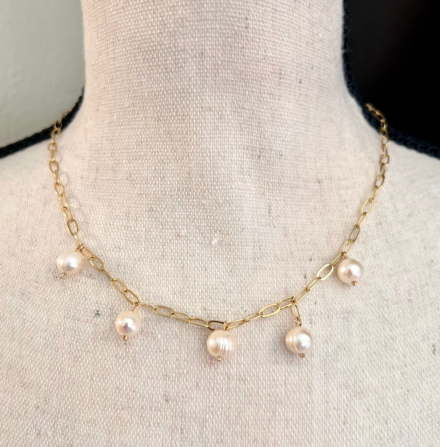 Freshwater Pearl Charm Necklace