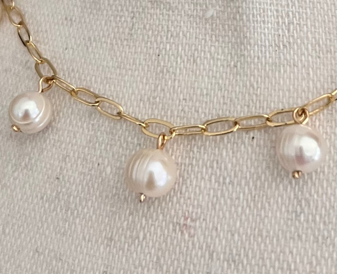 Freshwater Pearl Charm Necklace