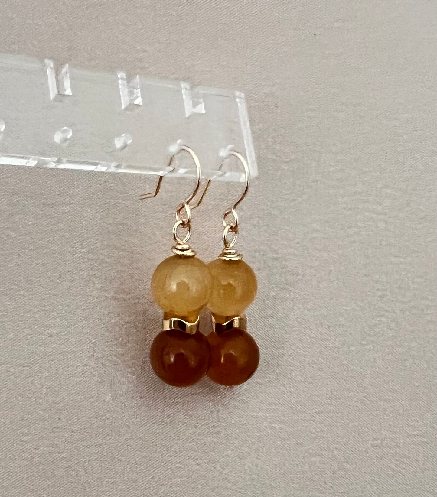 Golden Agate Stone Earrings