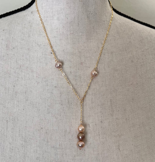 Cultured Freshwater Pearl Lariat Necklace