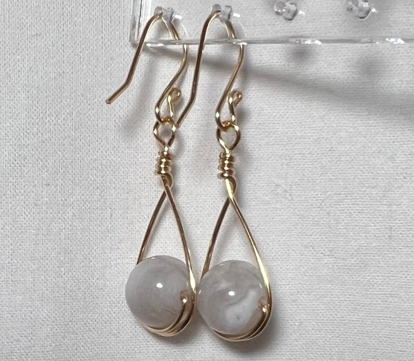 Agate Stone Teardrop Earrings