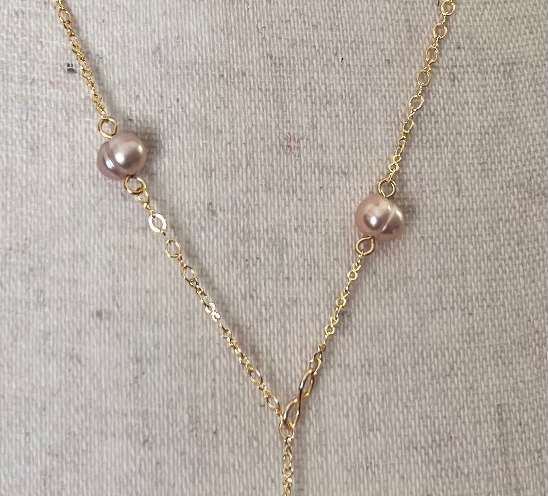 Cultured Freshwater Pearl Lariat Necklace