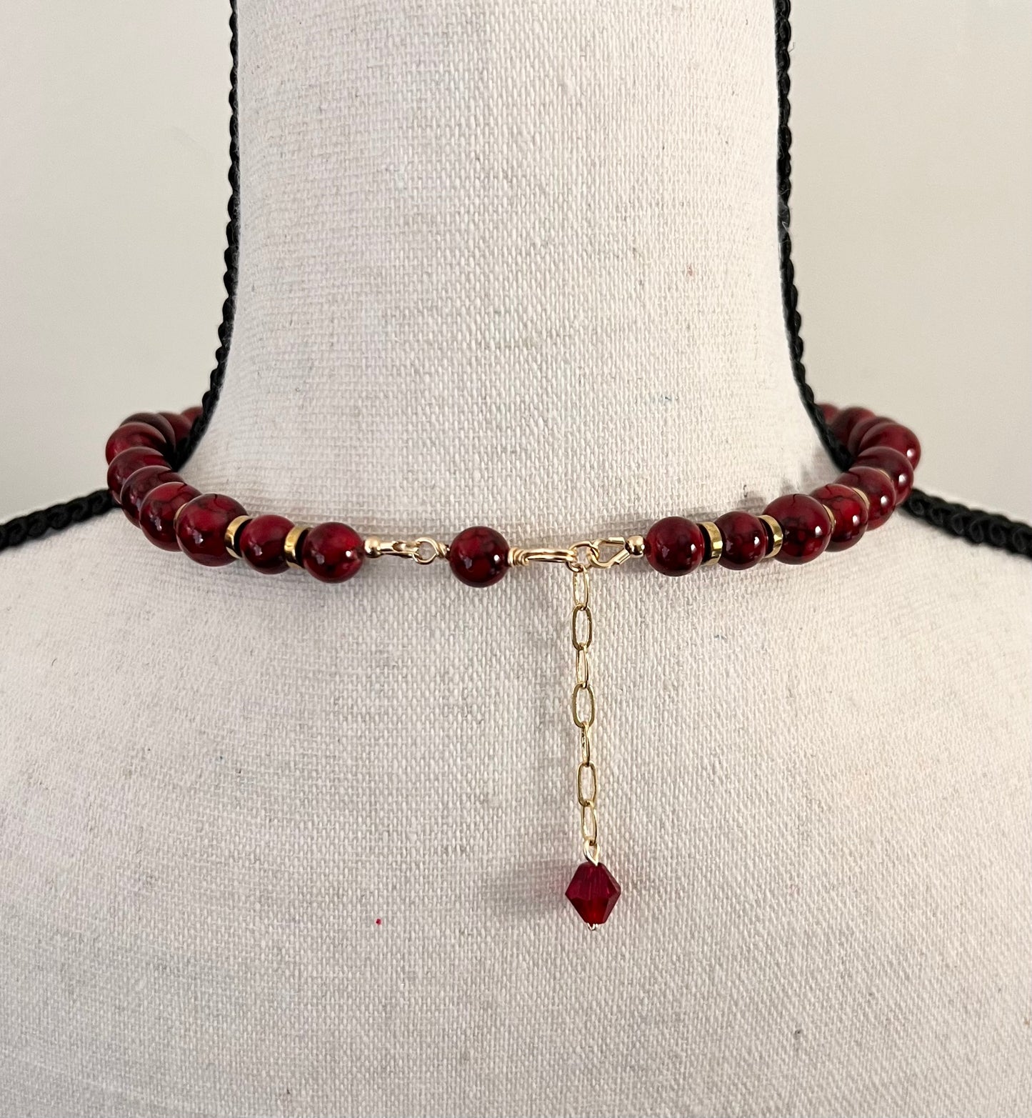 Red Quartz Collar Necklace