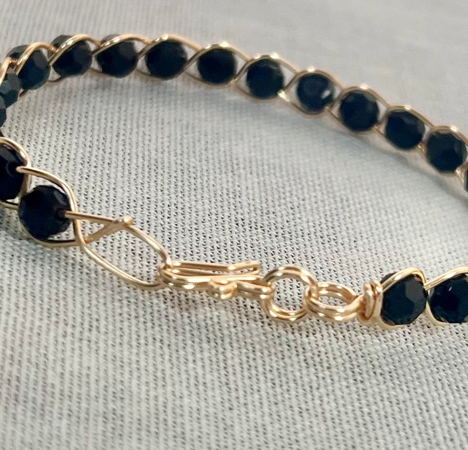 Wire-Weave Bracelet- Gold/Black