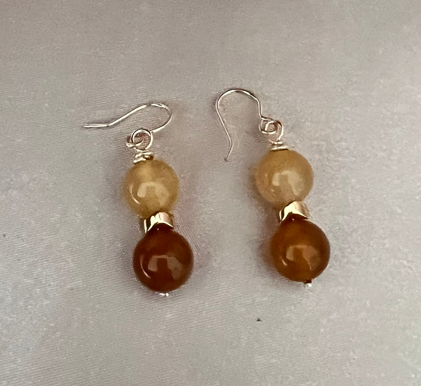 Golden Agate Stone Earrings