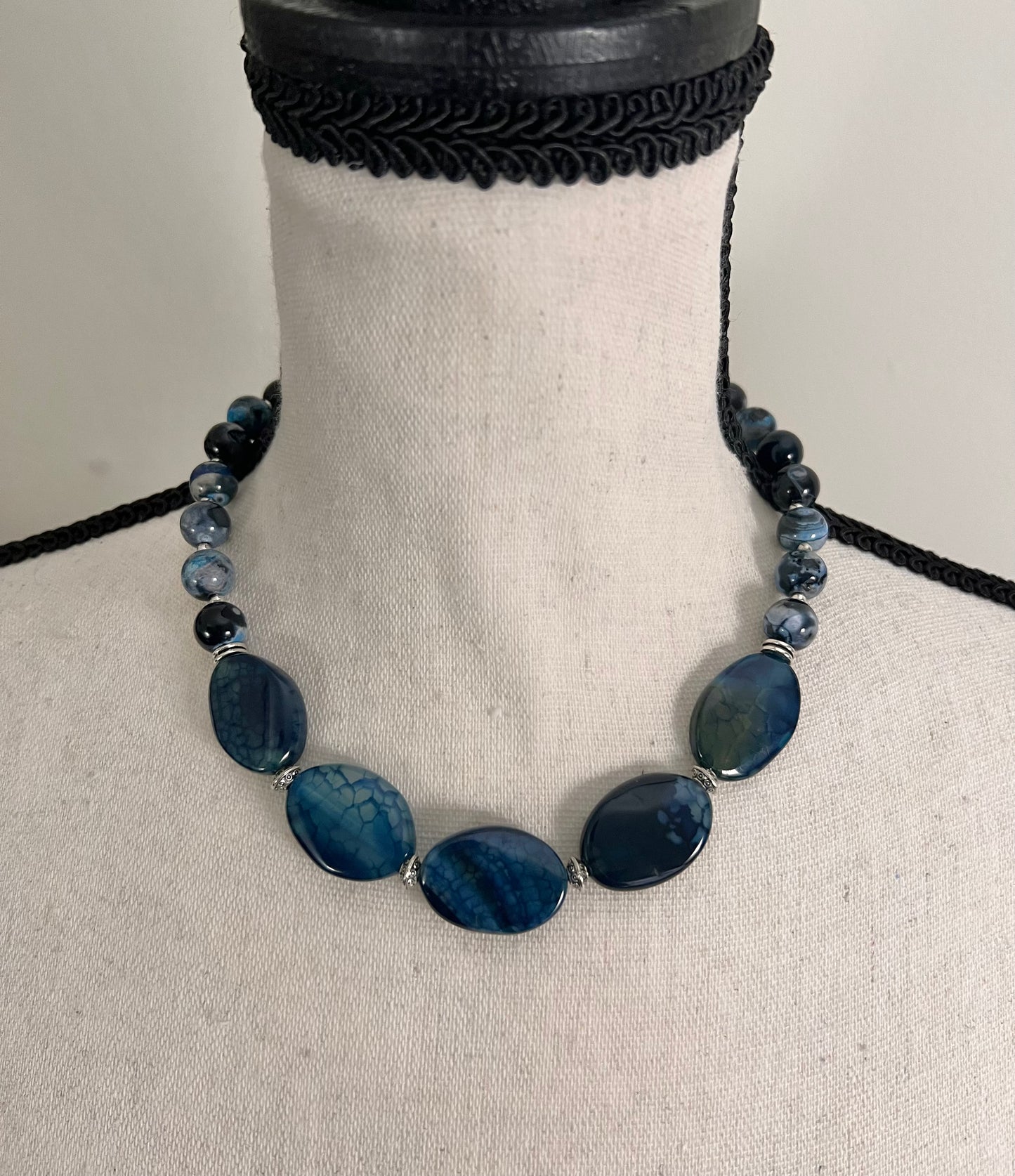 Crackle Agate Statement Necklace